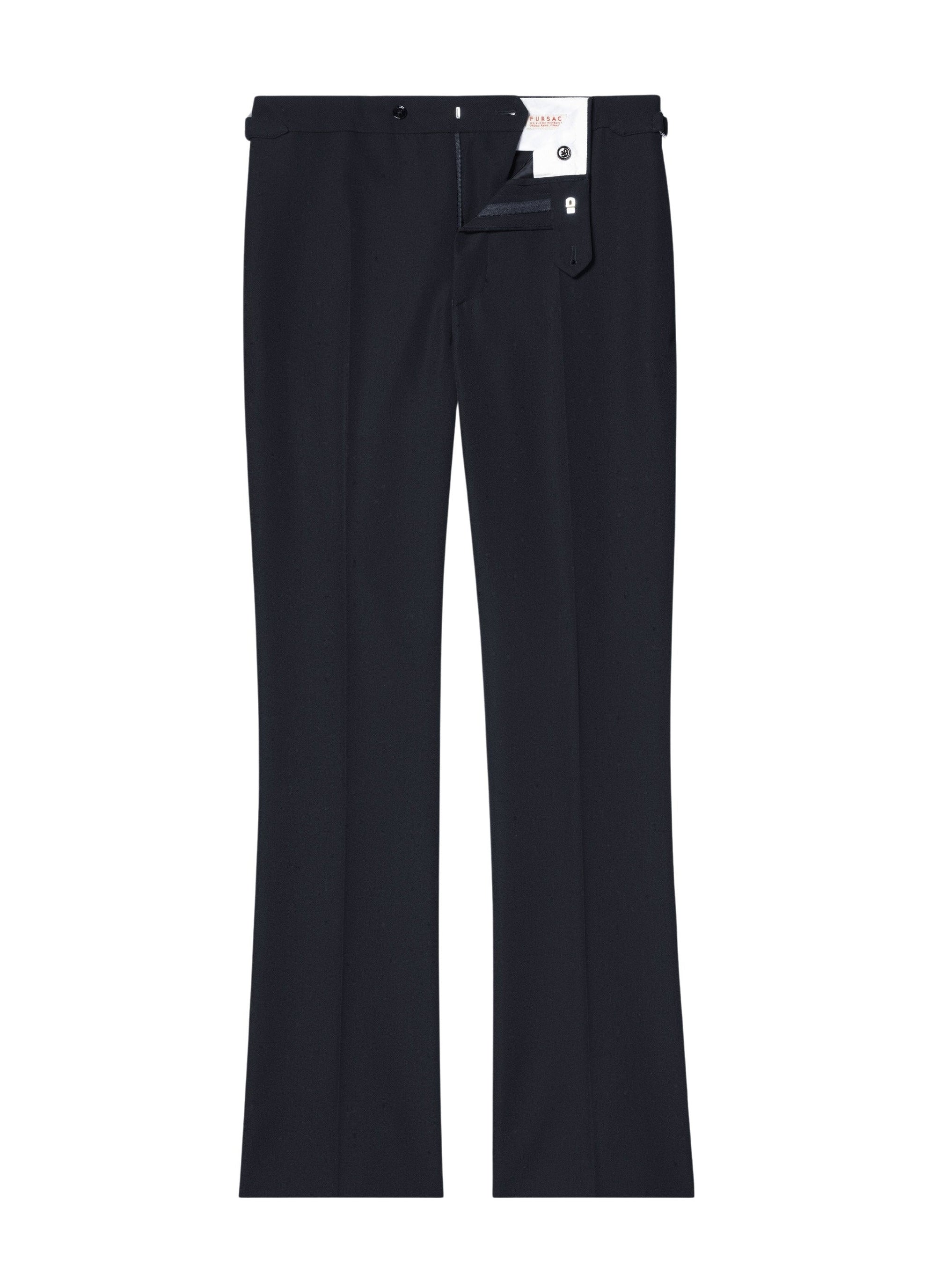 Pantalon ajusté en laine - Marine