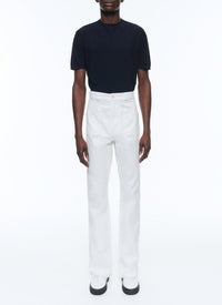 Flare trousers with pockets - White