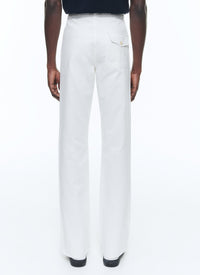 Flare trousers with pockets - White