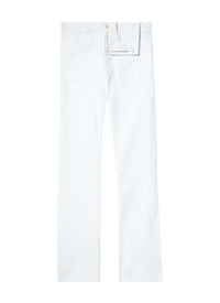 Flare trousers with pockets - White