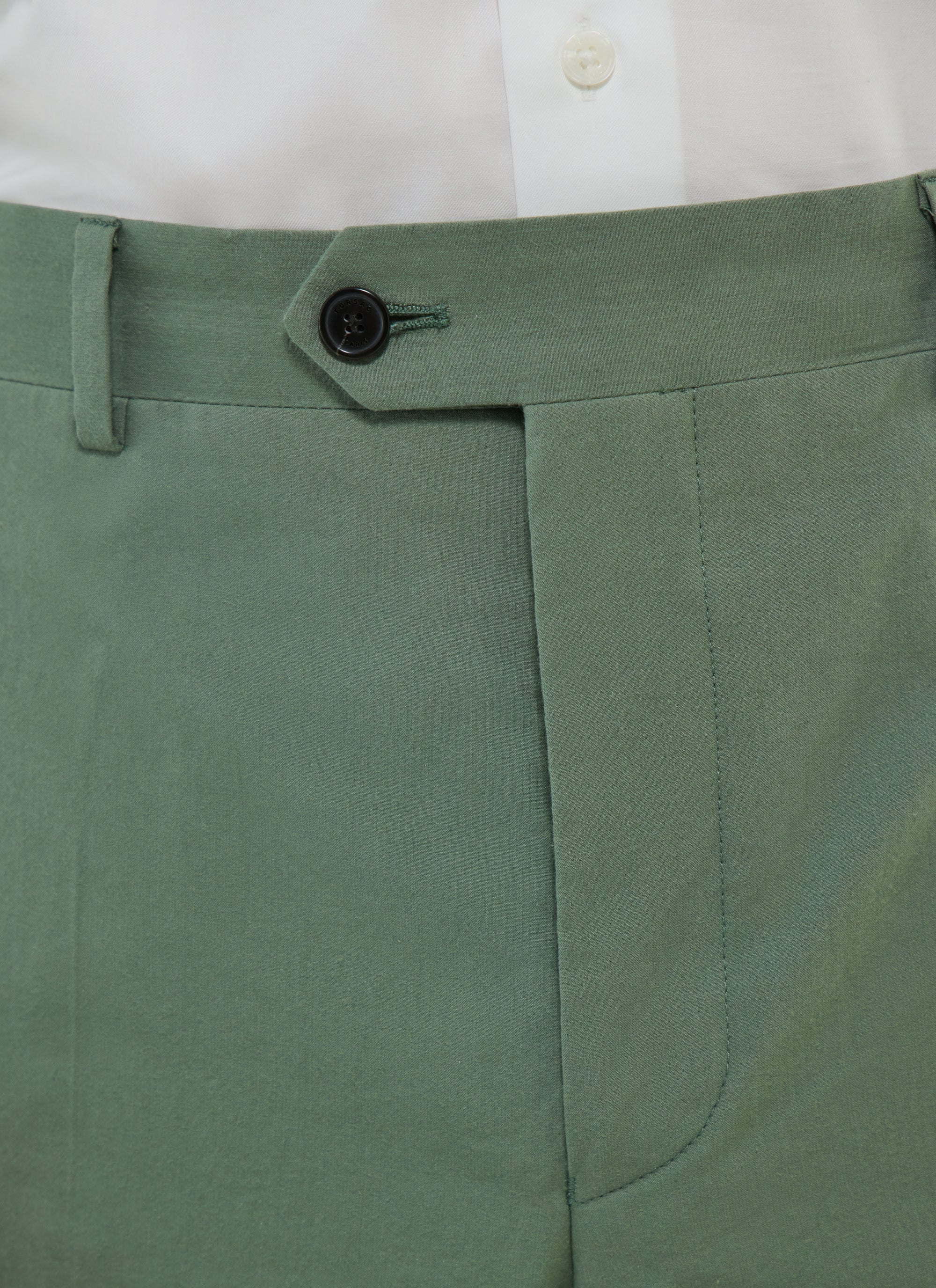 Slim-fit cotton canvas trousers - Lime