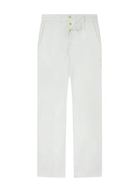 Straight-leg chino trousers in cotton twill - White