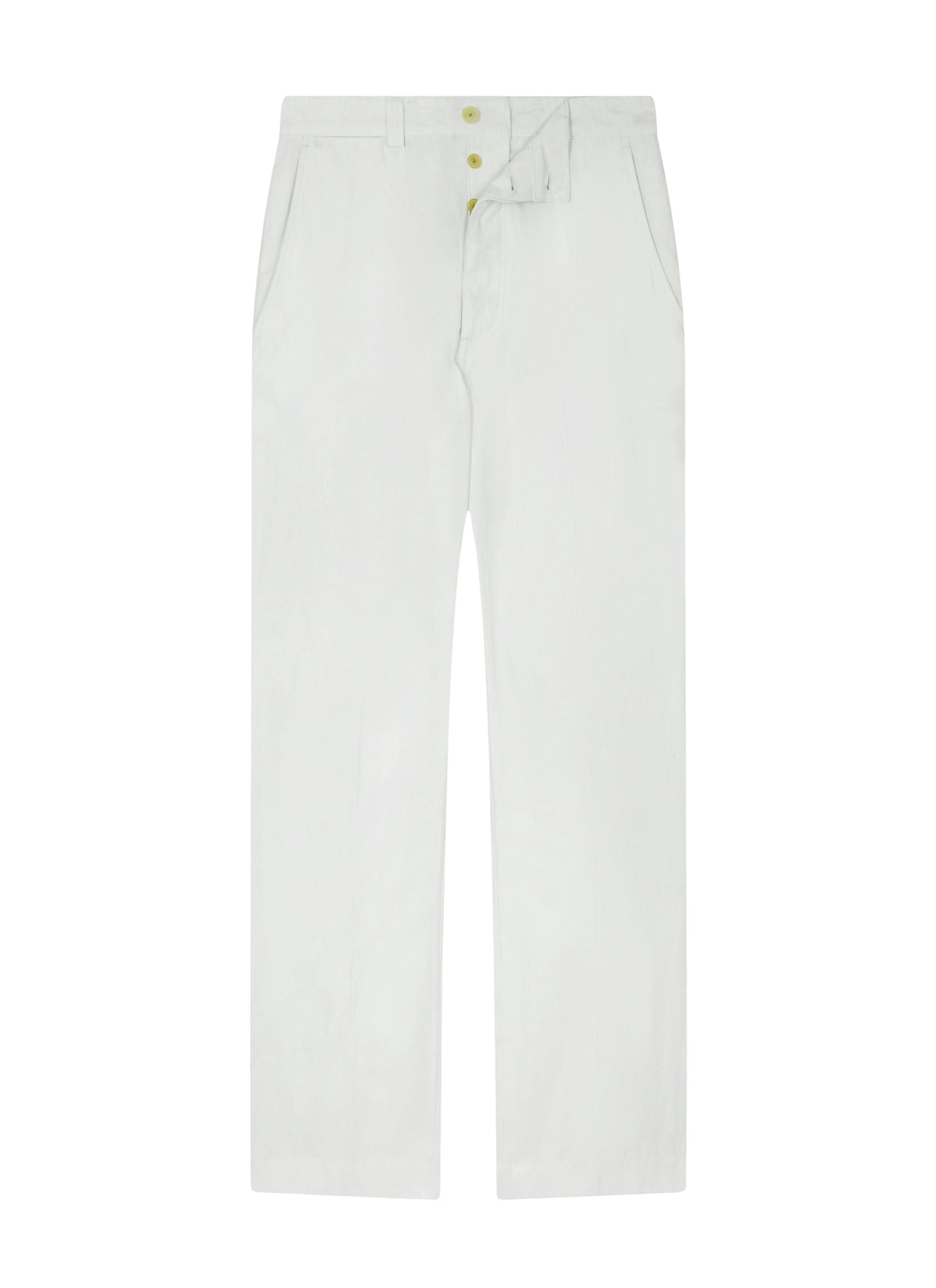 Straight-leg chino trousers in cotton twill - White