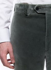 Velvet suit trousers - Navy