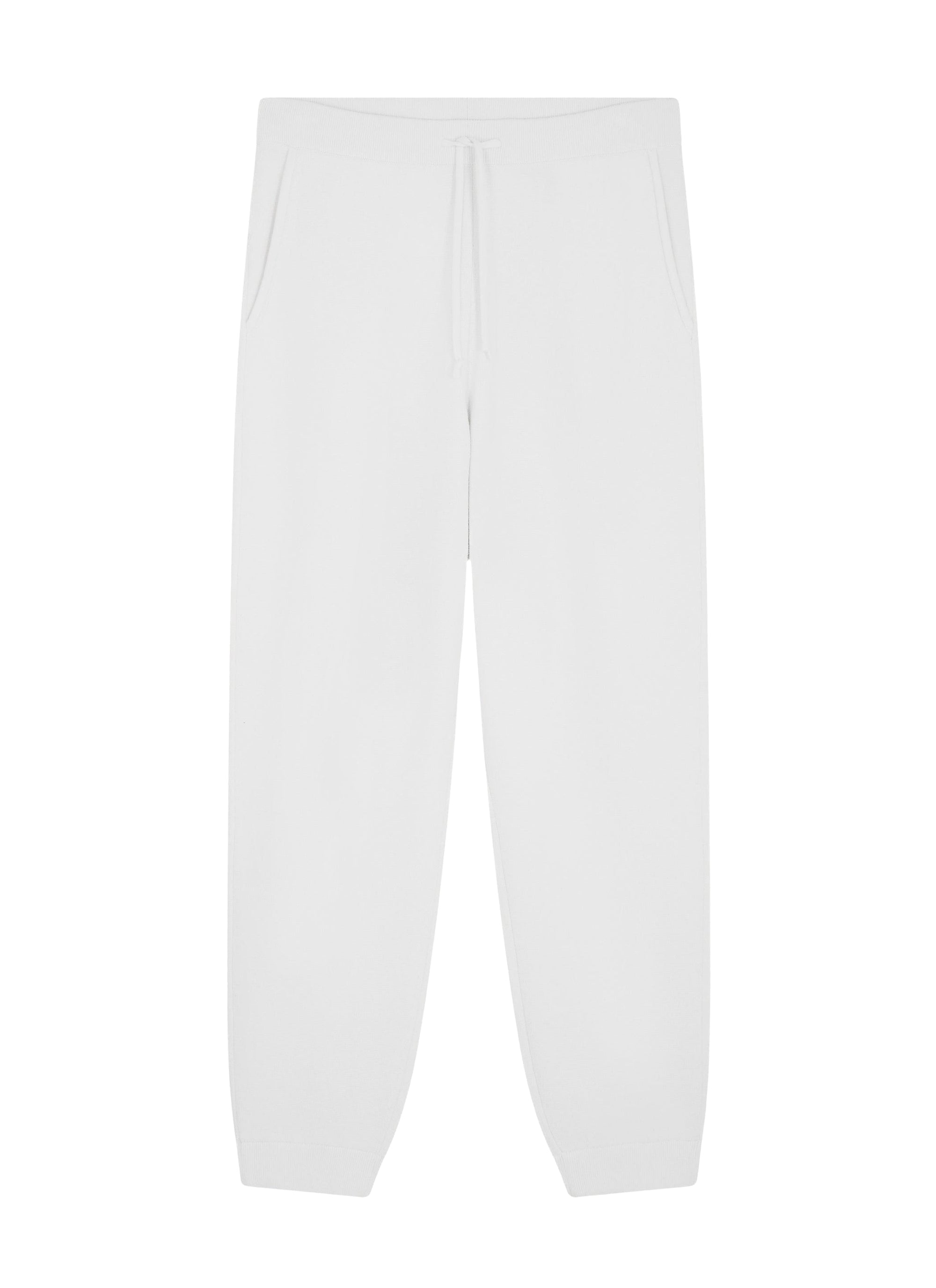 Pantalon de survêtement en laine mélangée - Écru