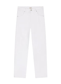 Pantalon 5 poches en twill de coton - Blanc