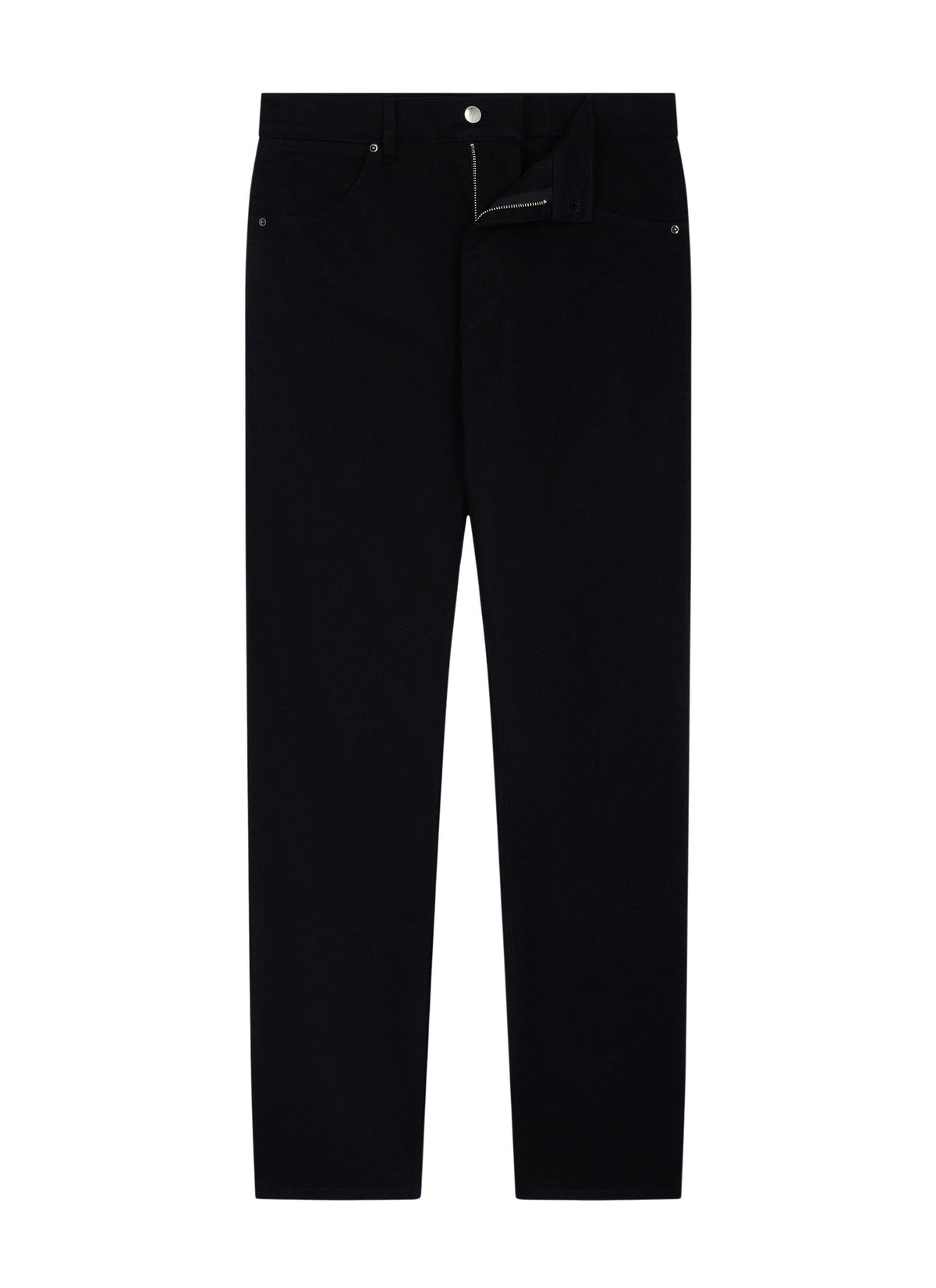 5-pocket trousers in cotton twill - Black