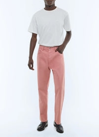 Pantalon multi-poches en twill de coton - Rose Pâle