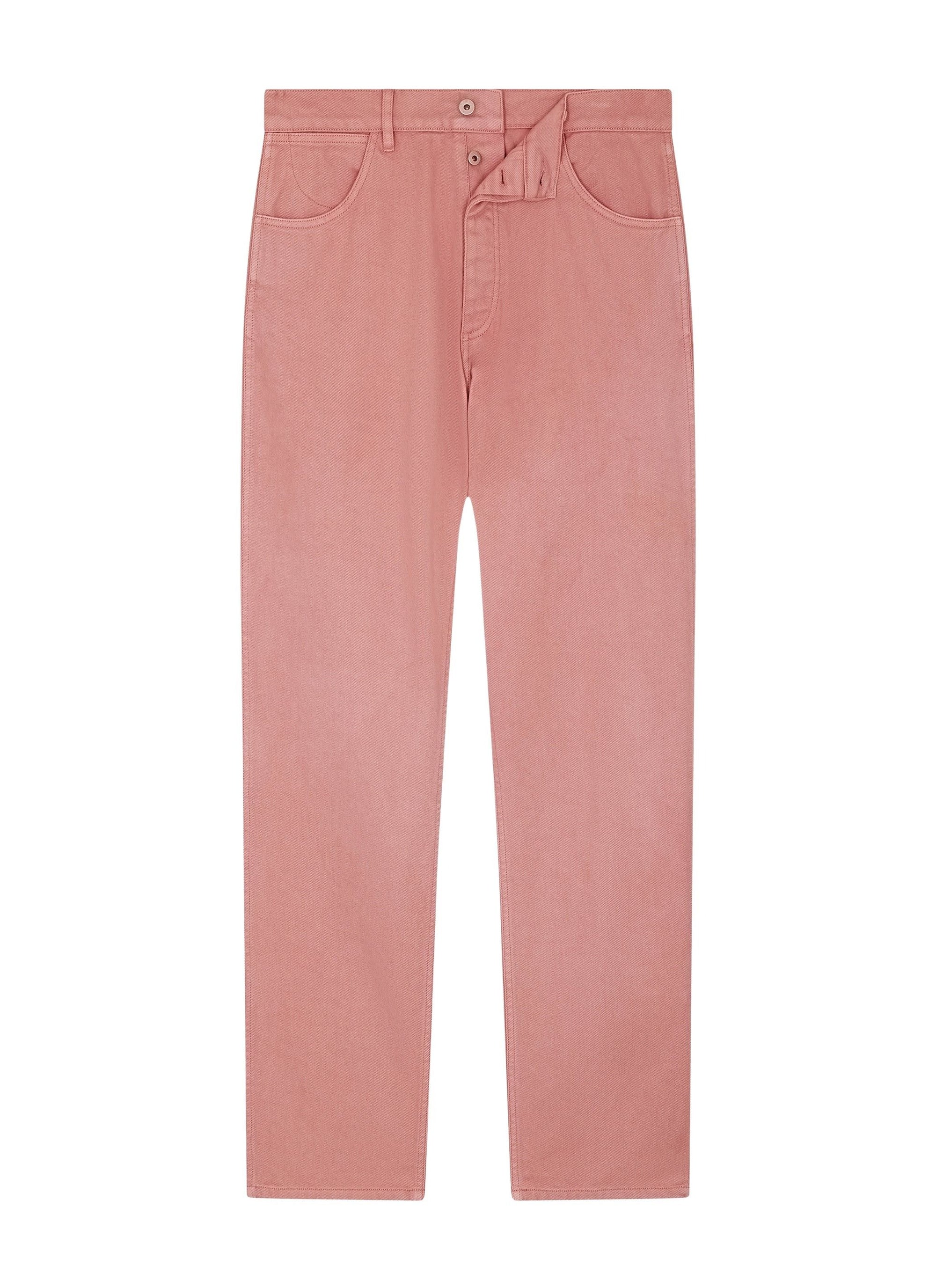 Pantalon multi-poches en twill de coton - Rose Pâle
