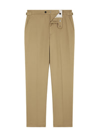 Fitted chino trousers in cotton twill - Beige