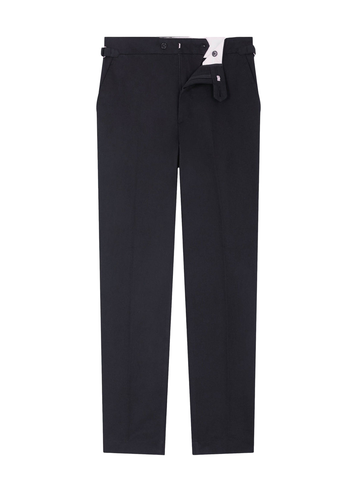 Fitted chino trousers in cotton twill - Black
