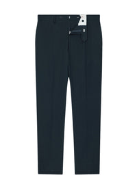 Fitted chino trousers in cotton twill - Navy