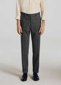 Trousers with visible button waistband - Medium Grey