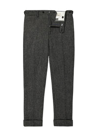 Trousers with visible button waistband - Medium Grey