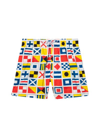 Printed swim shorts - White
