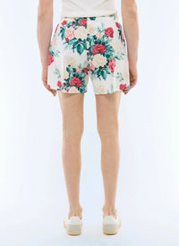 Short de bain à imprimé floral en tissu technique - Fleur