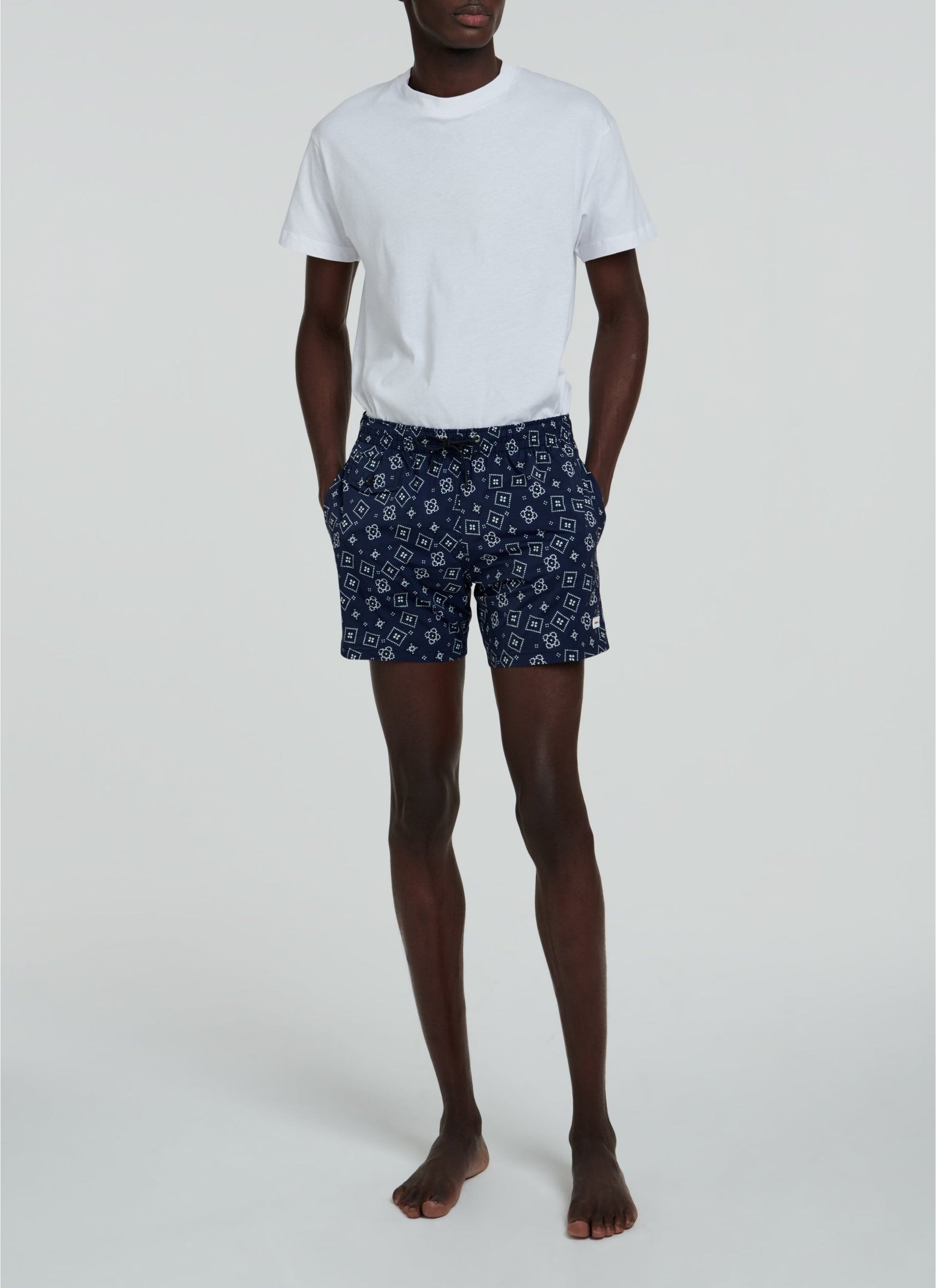 Maillot de bain à imprimé fantaisie - Bleu marine