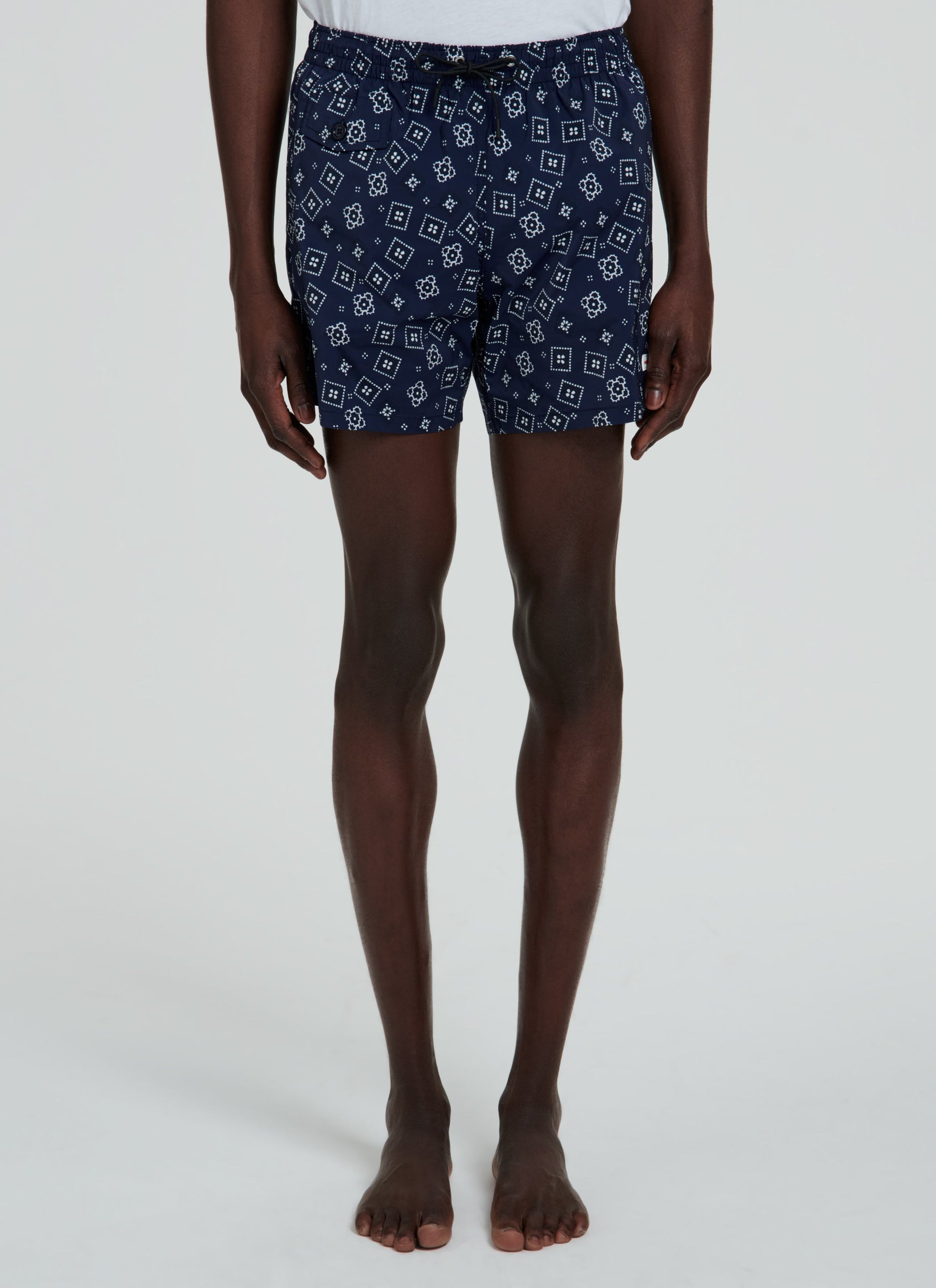 Maillot de bain à imprimé fantaisie - Bleu marine