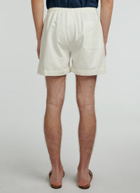Shorts with elasticated waistband - Ecru
