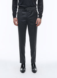 Two-tone striped wool trousers - Ash