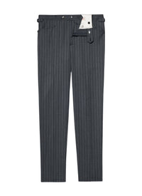 Two-tone striped wool trousers - Ash