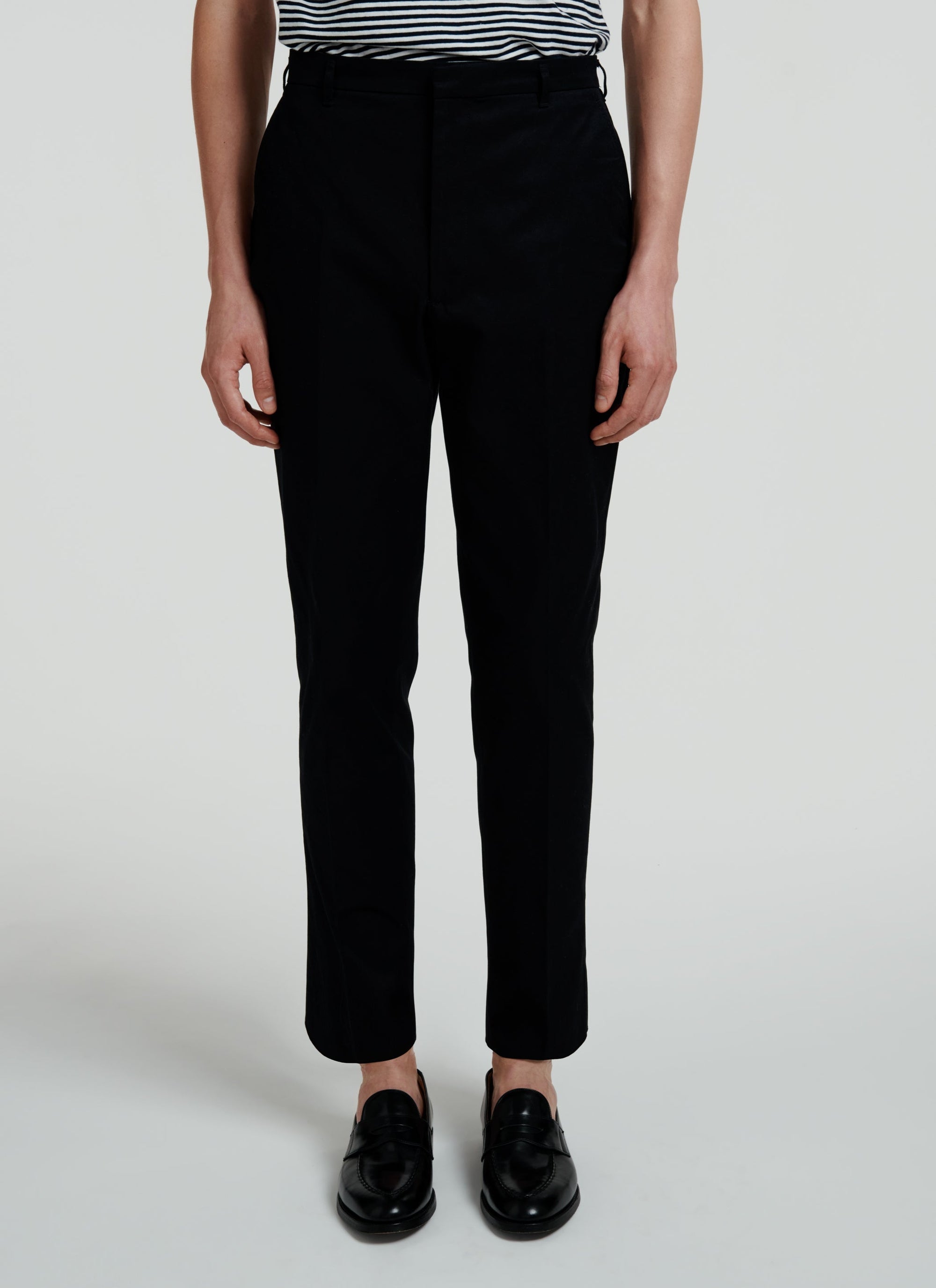 Wide-leg chino trousers - Black