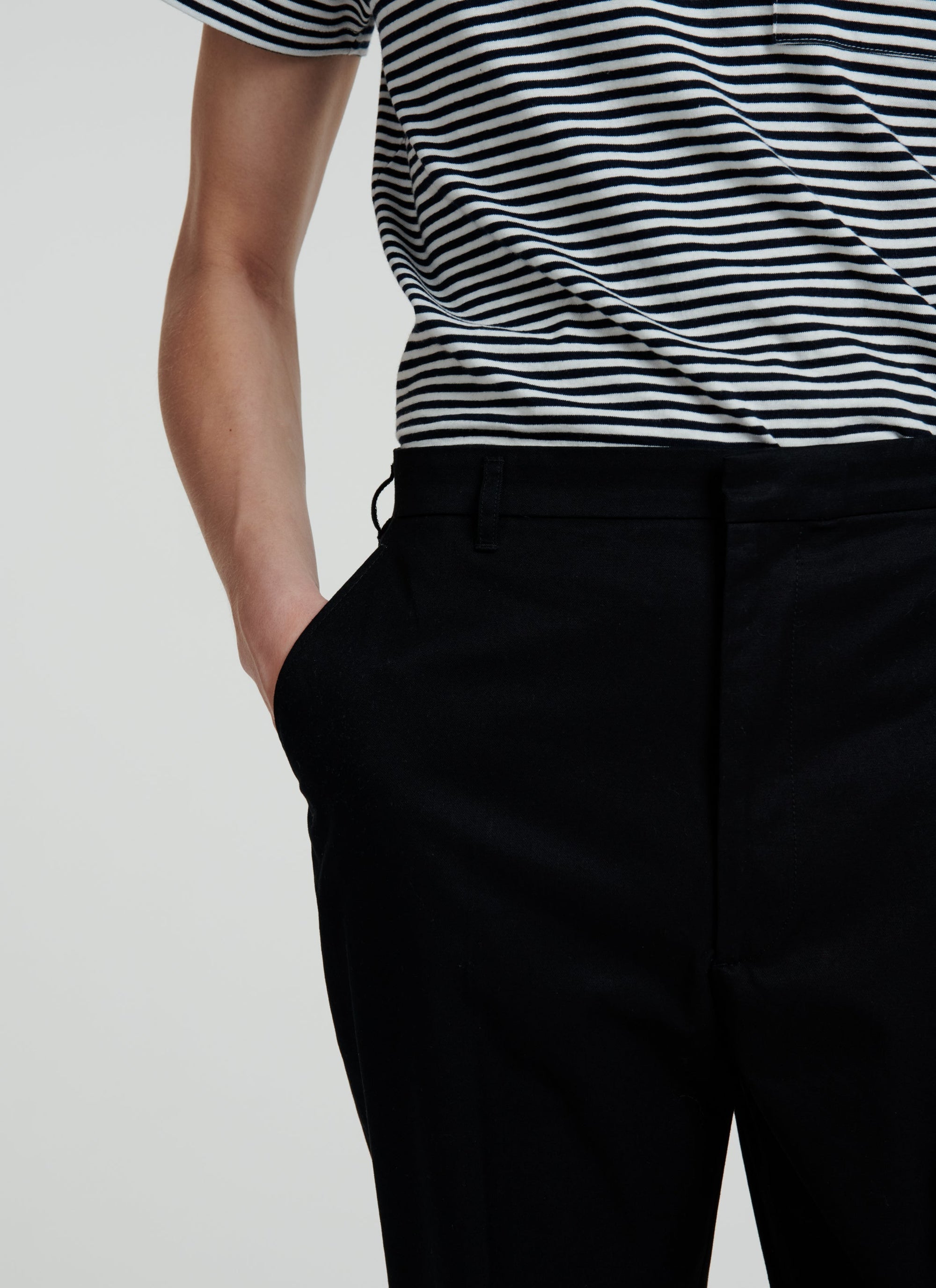 Wide-leg chino trousers - Black