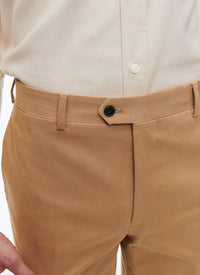 Cotton gabardine chino trousers - Beige