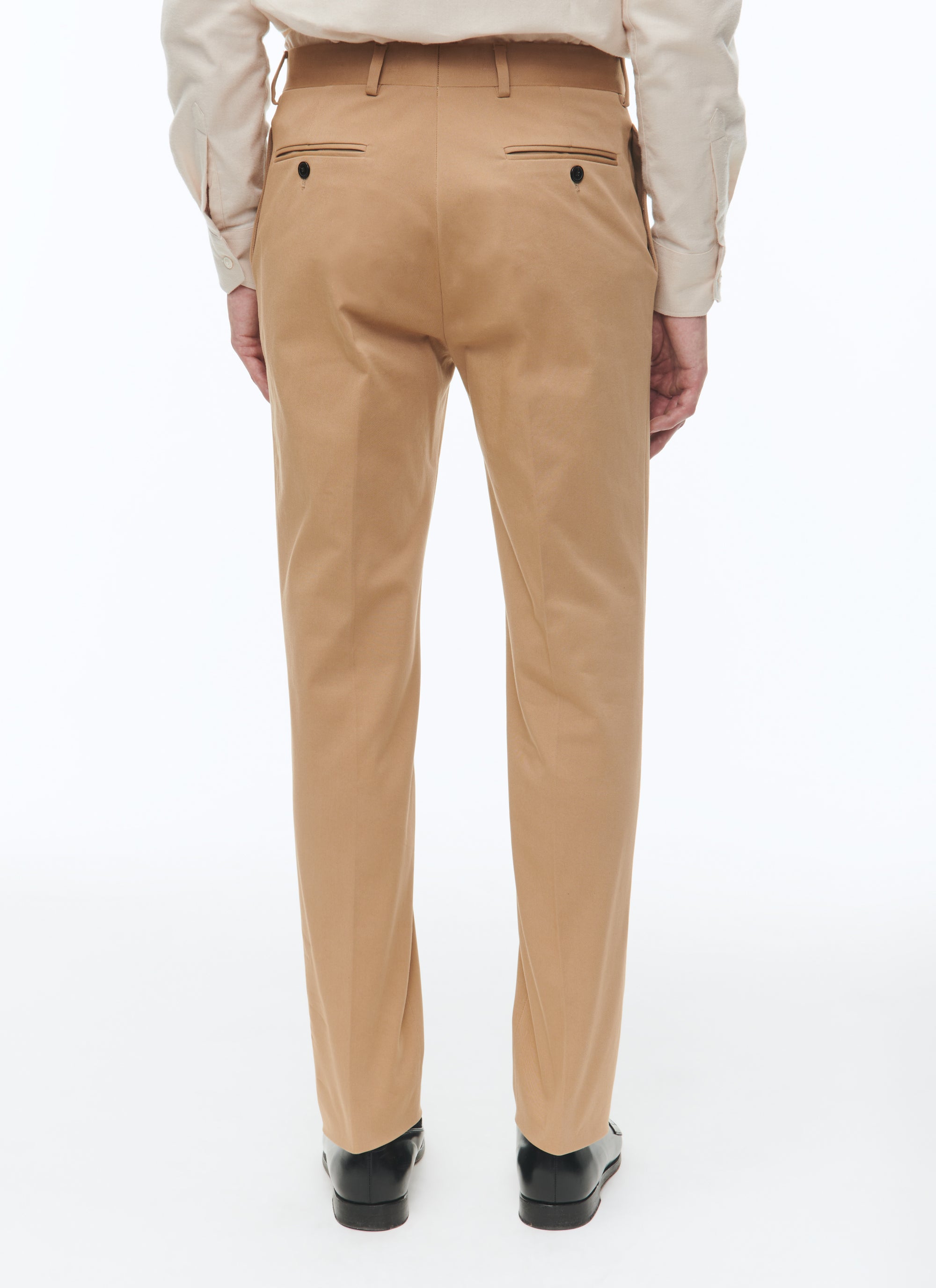 Cotton gabardine chino trousers - Beige