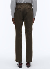 Cotton gabardine chino trousers - Brown