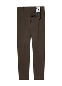 Cotton gabardine chino trousers - Brown