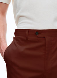 Pantalon chino ajusté - Brique