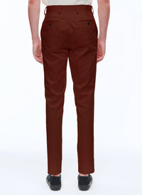 Pantalon chino ajusté - Brique