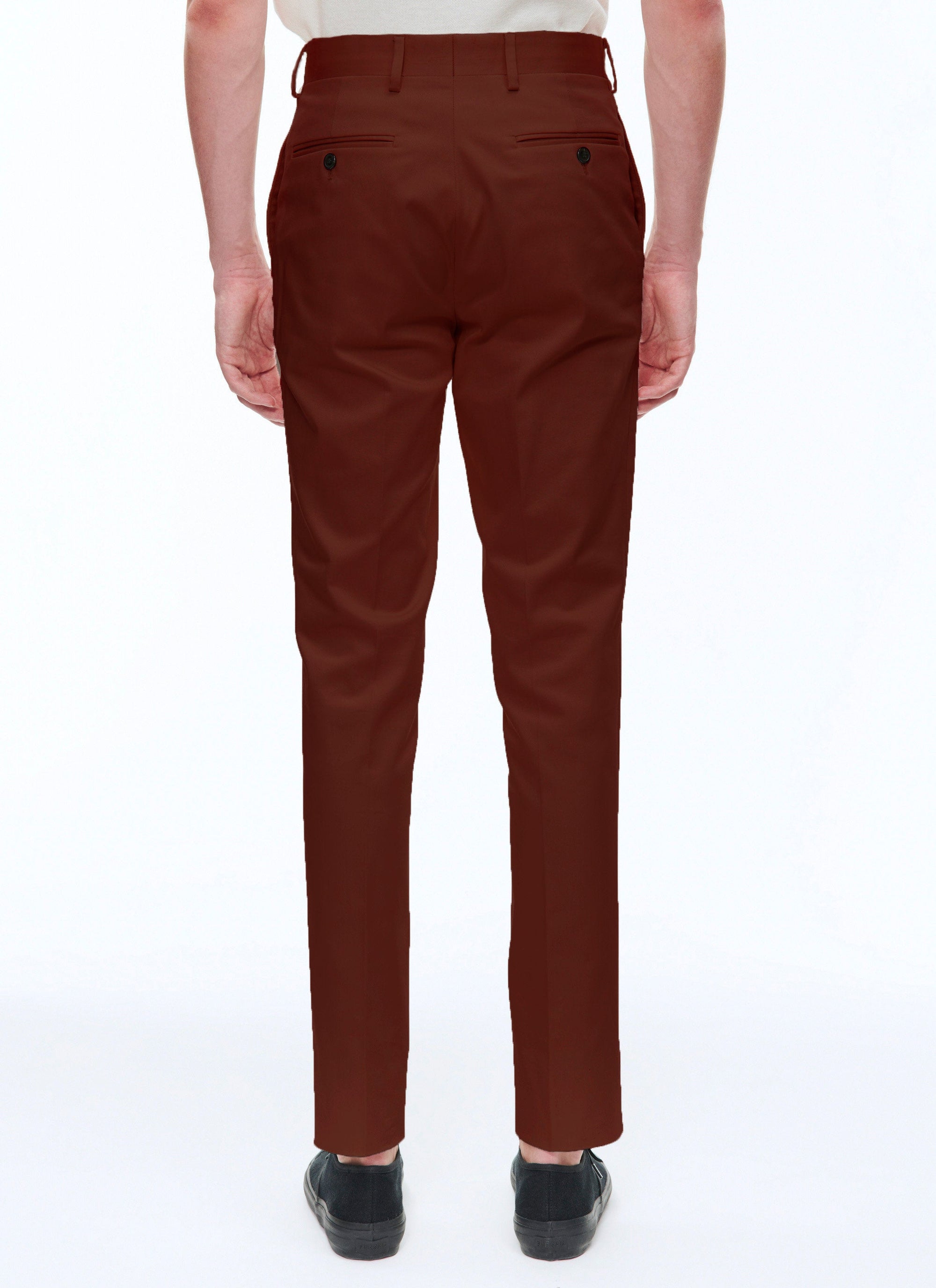 Pantalon chino ajusté - Brique