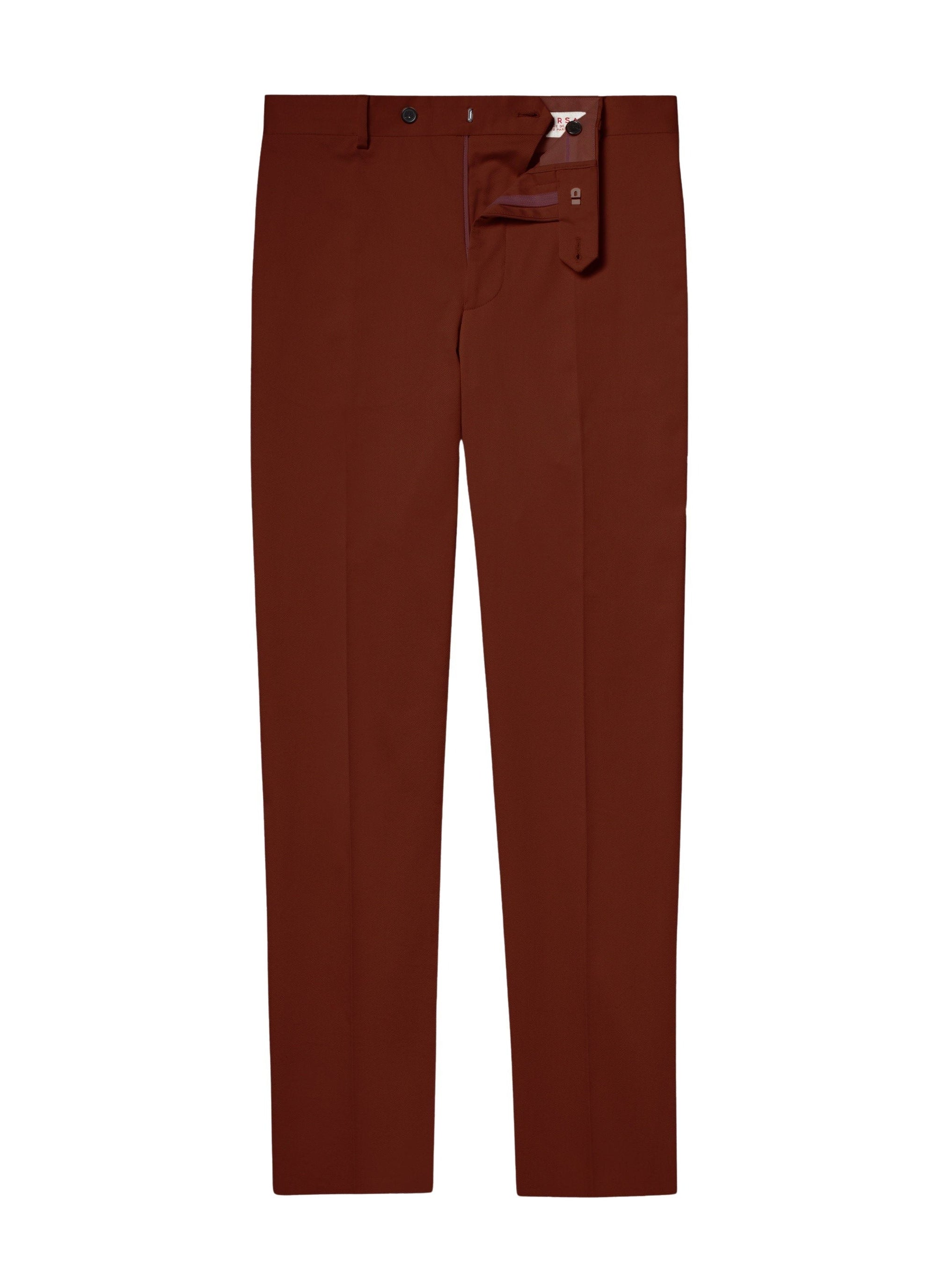 Pantalon chino ajusté - Brique