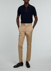 Chino en gabardine de coton - Beige