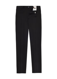 Pantalon chino ajusté en gabardine de coton - Bleu Marine