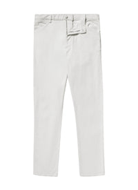 Ribbed trousers with pockets - White