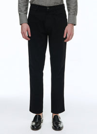 Ribbed trousers with pockets - Black