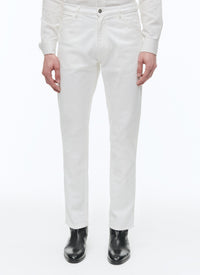 Pocket denim trousers - White