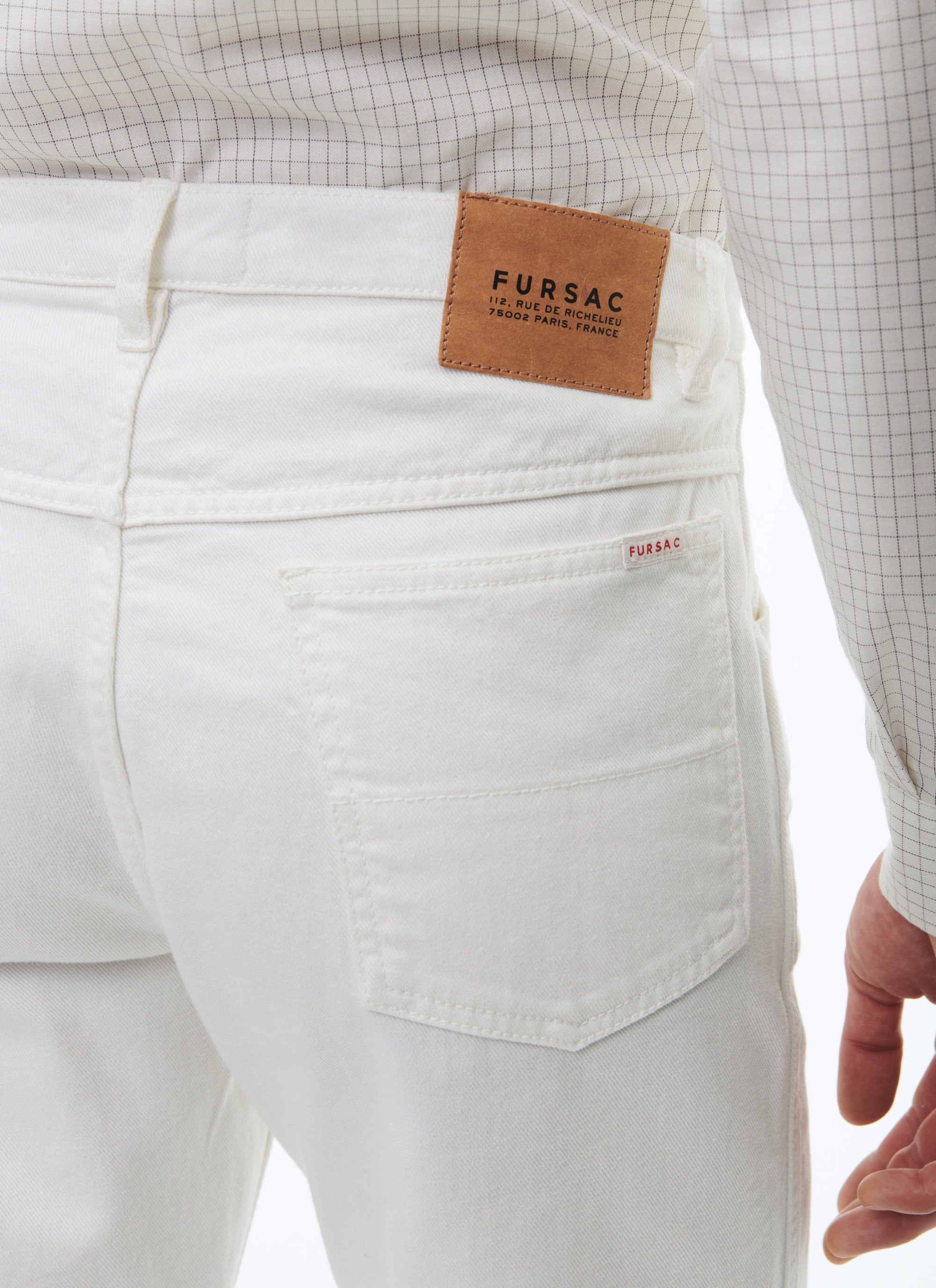 Pocket denim trousers - White