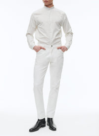 Pocket denim trousers - White