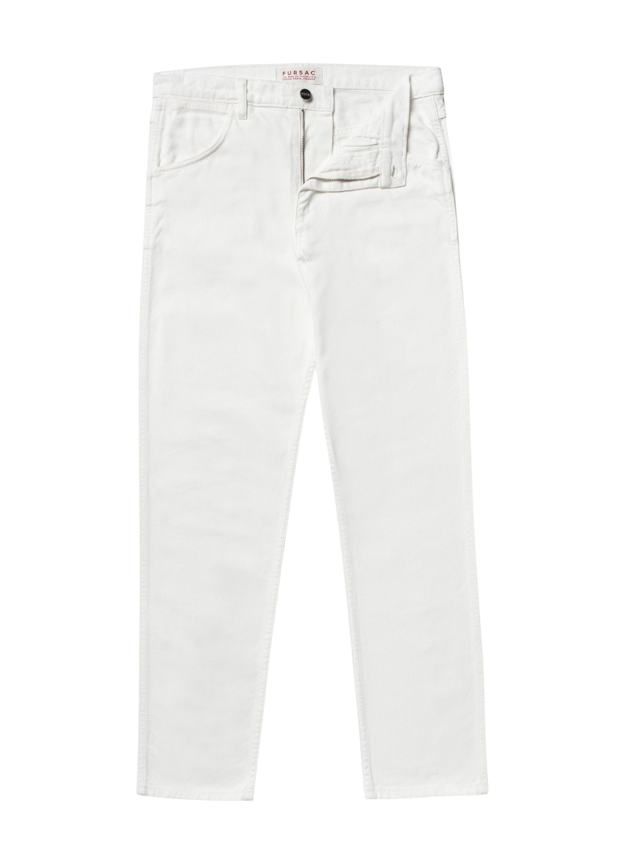 Pocket denim trousers - White