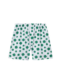 Caleçon à imprimé trèfles en coton - Blanc