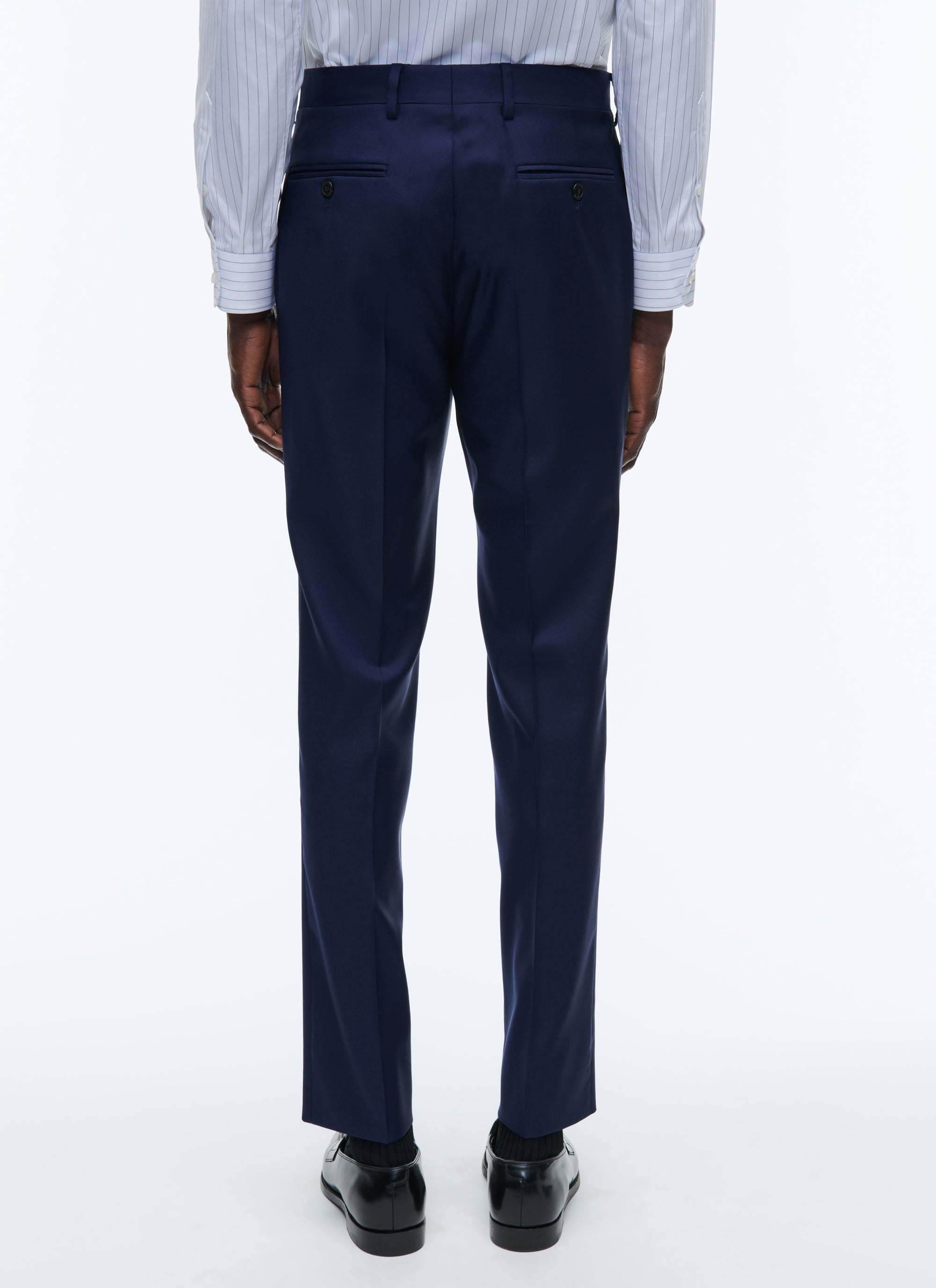 Pantalon en serge de laine - Bleu Marine