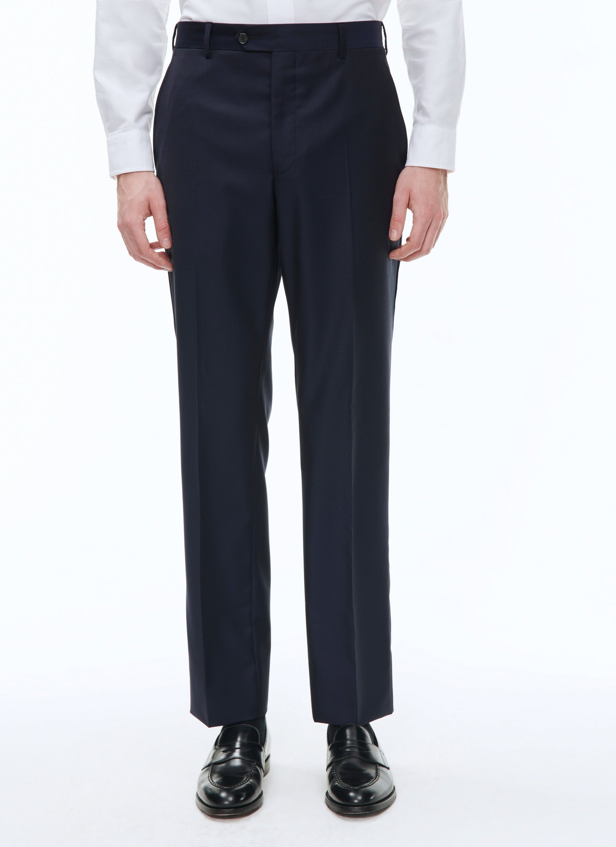 Pantalon en serge de laine - Bleu Marine