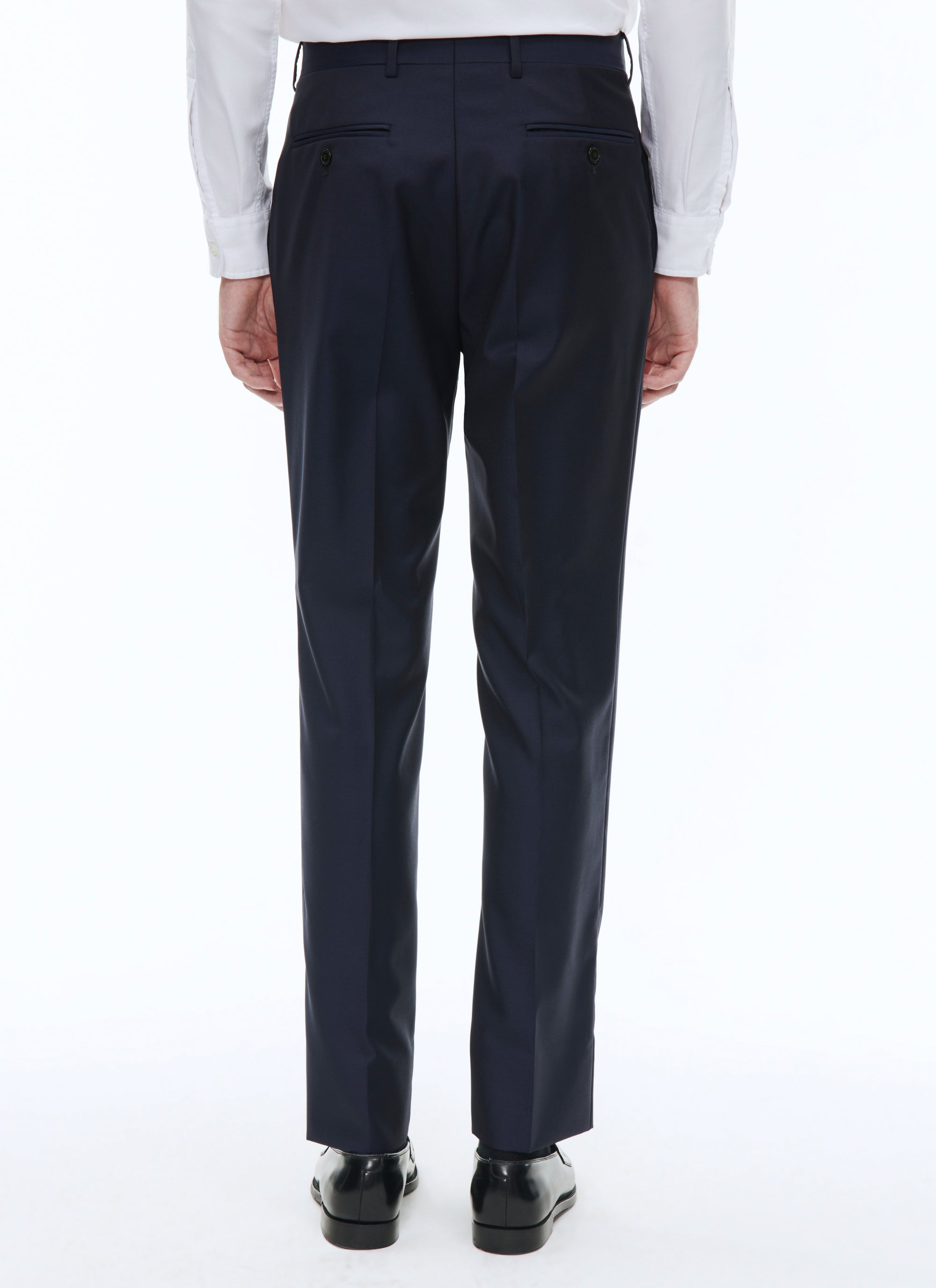 Pantalon en serge de laine - Bleu Marine