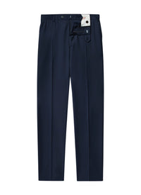 Pantalon en serge de laine - Bleu Marine