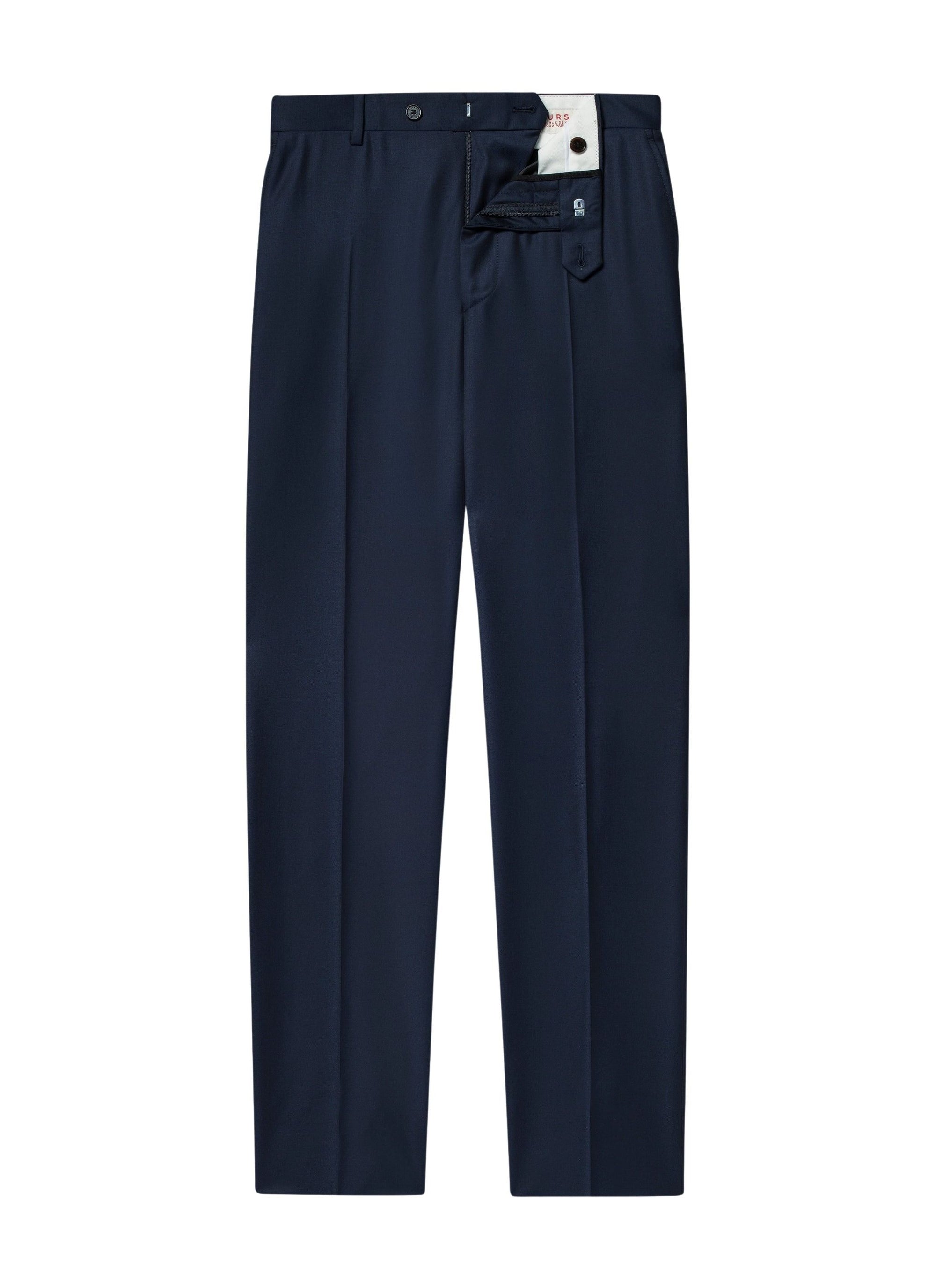 Pantalon en serge de laine - Bleu Marine