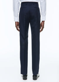 Tailored wool trousers - Navy blue